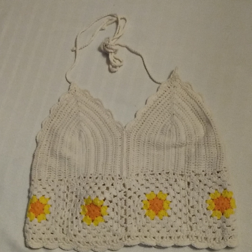 Aerie Crochet Halter Top S
